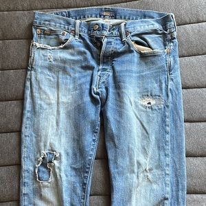 Polo by Ralph Lauren men’s 32x32 straight fit distressed light wash denim jeans